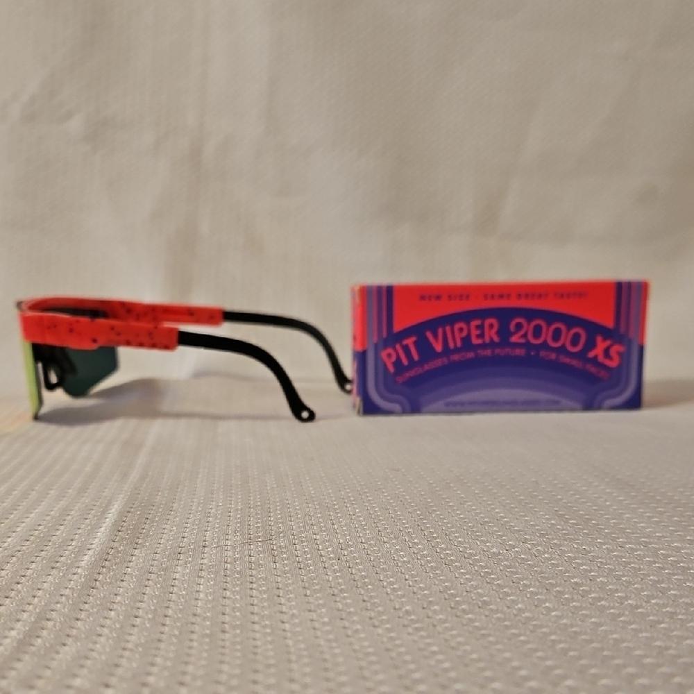 Pit Viper 2000 XS Sunglasses - Red Orange Mirror with Pink Accents - Picture 2 of 4